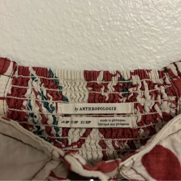 Anthropologie Red and White Floral Midi Dress - Picture 5 of 8